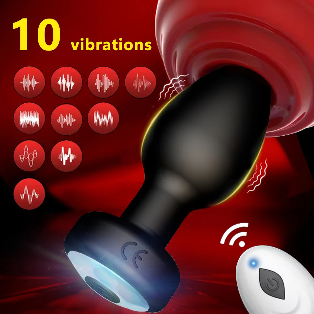 Butt Plug Vibrator Wireless Remote Control Prostate Massager Stimulator Vagina Masturbator Adult Supplies Masturbate Sex Toys