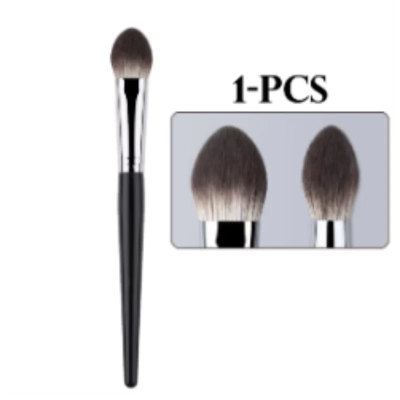Peach Heart Blush Brush 1/2Pcs Compact Flat Precision Makeup Brush Cosmetic Applicator for Powder Cream & Liquid Blush