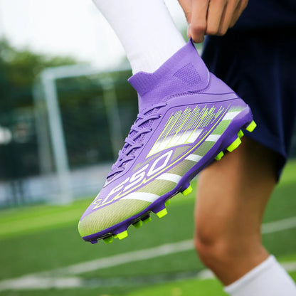 New Men Football Boots TF/FG Boys Non-Slip Soccer Shoes Unisex Ankle Match Sports Shoes Professional Comfortable Sneakers