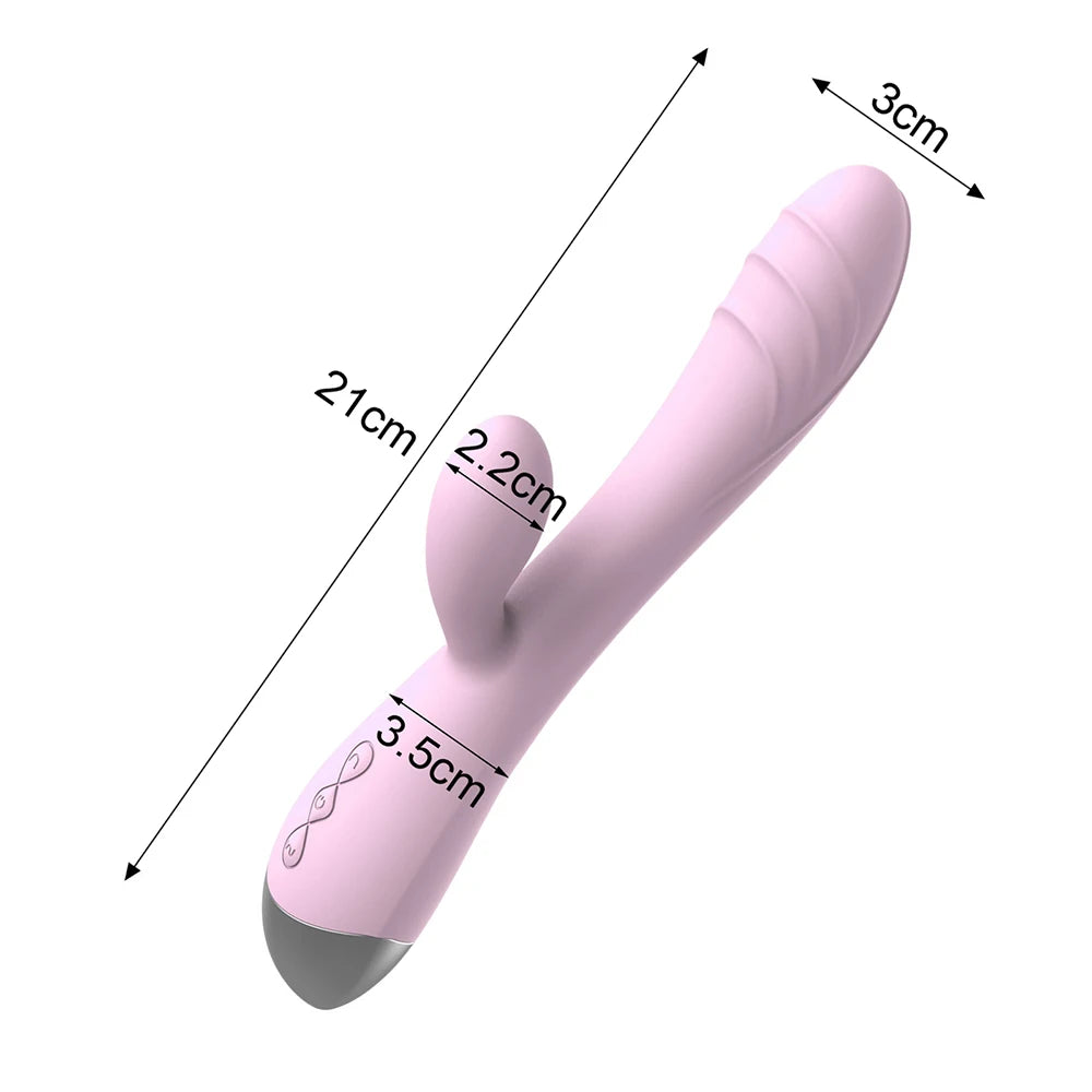 Powerful Rabbit Vibrator Dildo Dual Vibration G Spot Clitoris Stimulation Masturbators Vaginal Massager Adult for Women Sex Toys