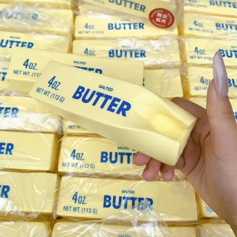 Taba Squishy Giant Butter Cheese Fidget Toy Slow Rising Big Butters Sticks Moist Squeeze Toy Relieve Anxiety Adult Autism Gifts