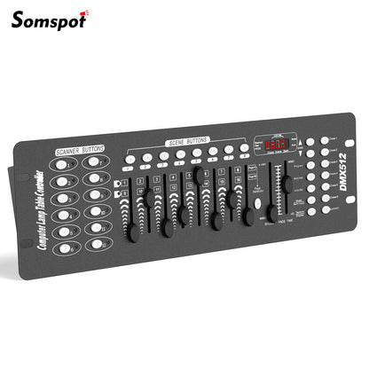 Somspot 192 DMX Controller DJ Equipment DMX 512 Grand Console Stage Lighting Controller For Par Light Moving Head Clubs Concerts