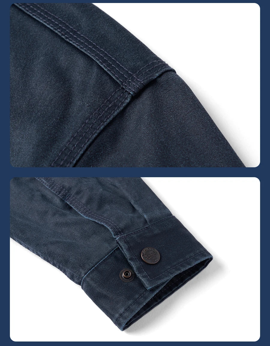 SIMWOOD High Standard Autumn New Waxed Southern Jackets Men Vintage Enzyme Washed Suede Plus Size Coats