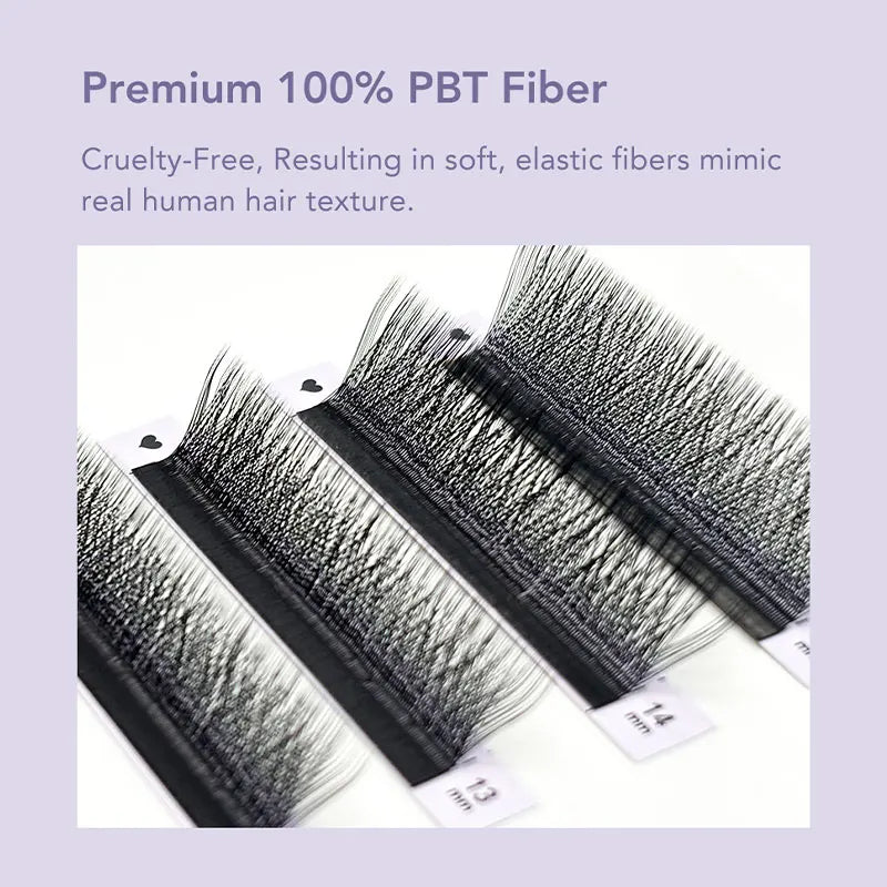 DIYDAY L / LU(M) / N 3D 4D 5D W Shape Eyelash Extension W Style Faux Mink Eyelashes Premade Volume Fan Lashes Supplies