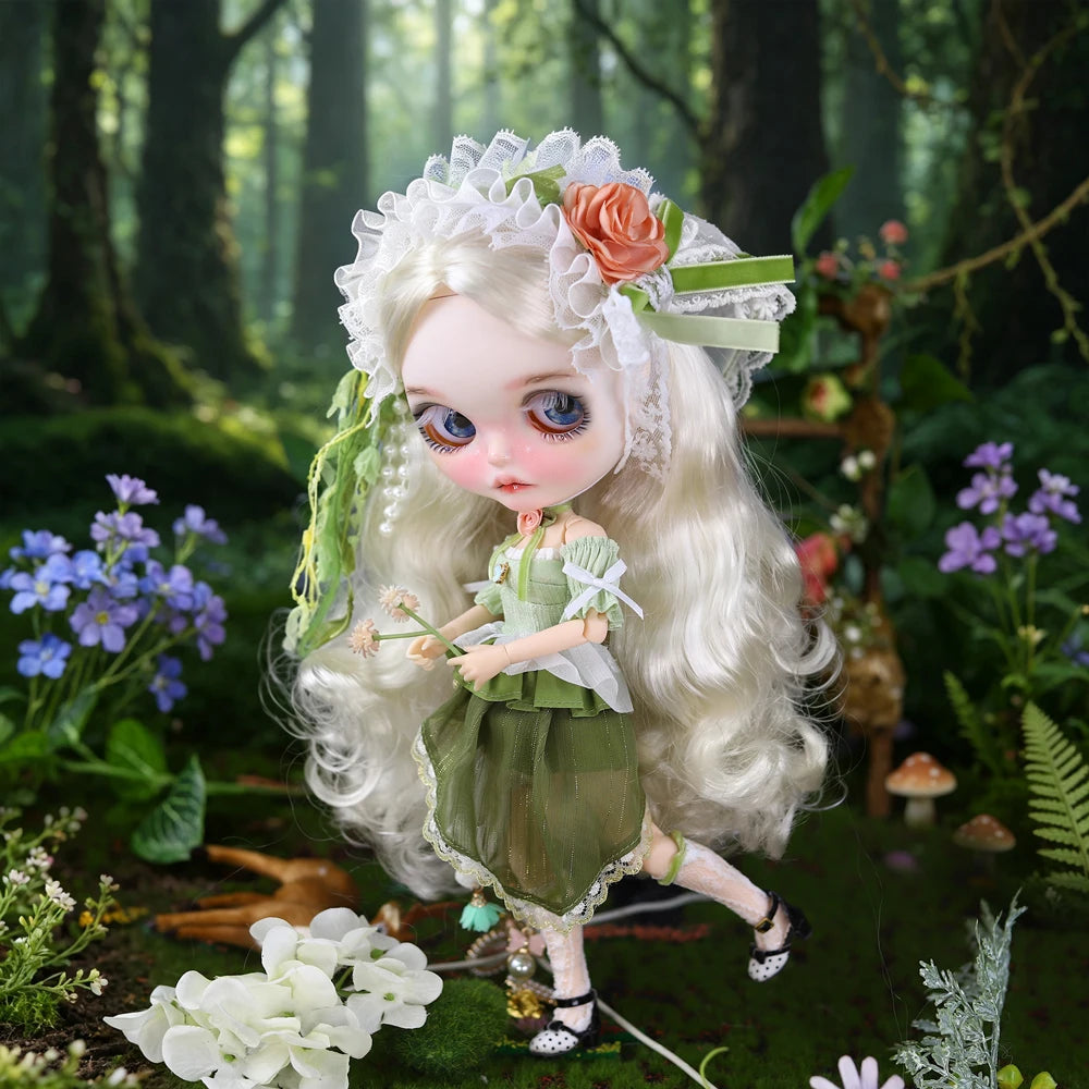 ICY DBS Blyth 1/6 Doll Hand Painted Set Forest Fairytale Frosted Face Doll SD BJD