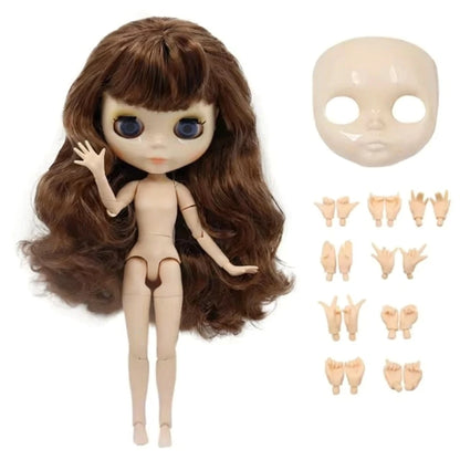 ICY DBS Blyth doll White Skin Glossy face Matte face Joint body with hand set A&B 1/6 bjd suitable diy makeup Special price