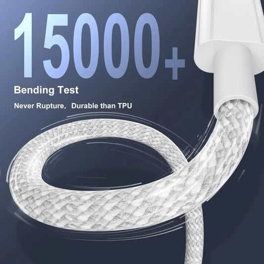 3PCS Fast Charger Cable Compatible with iPhone 17/16/15 Samsung Xiaomi Huawei USB-C to Type C Charging Data Cable Nylon Braided