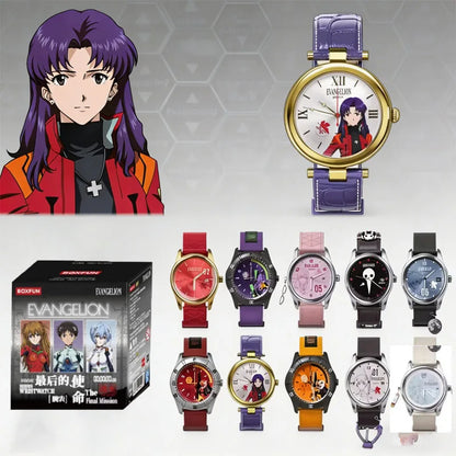 Original BANDAI NEON GENESIS EVANGELION Time Completion Plan Series Watch Blind Box Anime Character Model Toys Gifts