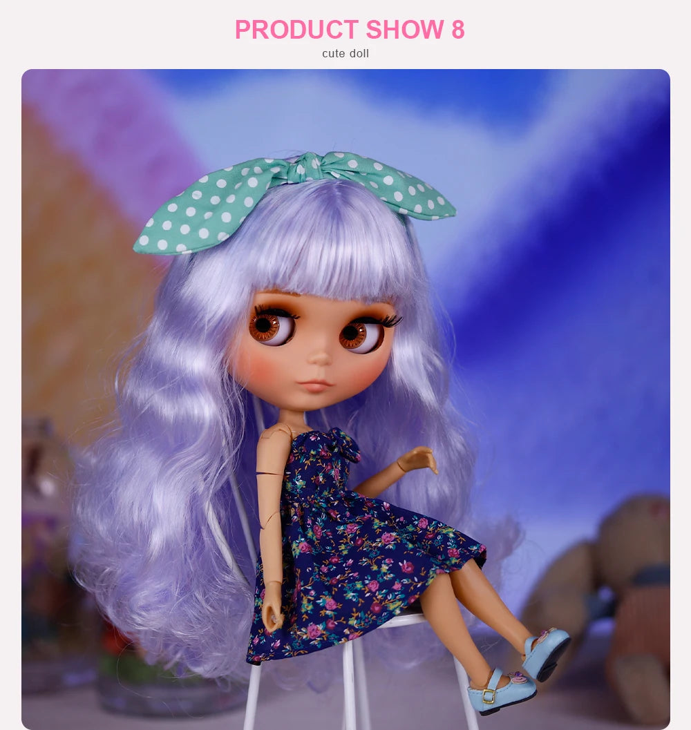 ICY DBS Blyth Doll BJD Joint Body tan Skin Matte Face New face Set Doll 1/6 30cm Gift Anime SD