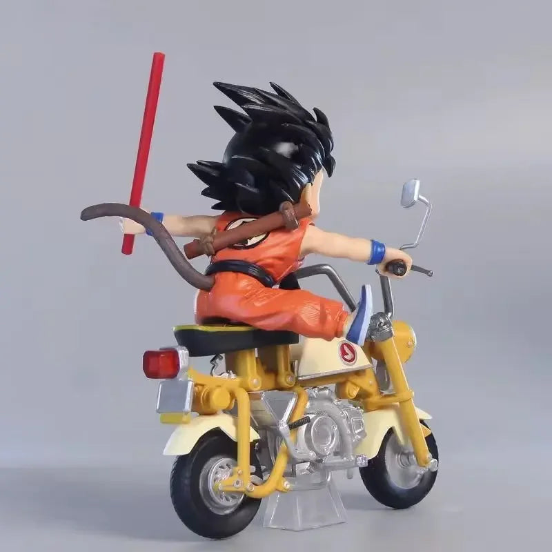 New 13cm Dragon Ball Z Anime Figure Son Goku Master Roshi Locomotives PVC Action Kame Sennin Motorcycle Toys for Children