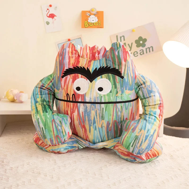 Emothional Monster Plush Toys Big Mouth Demon Stuffed Anime Plushie Colorful Dolls for Birthday Halloween Party Gifts