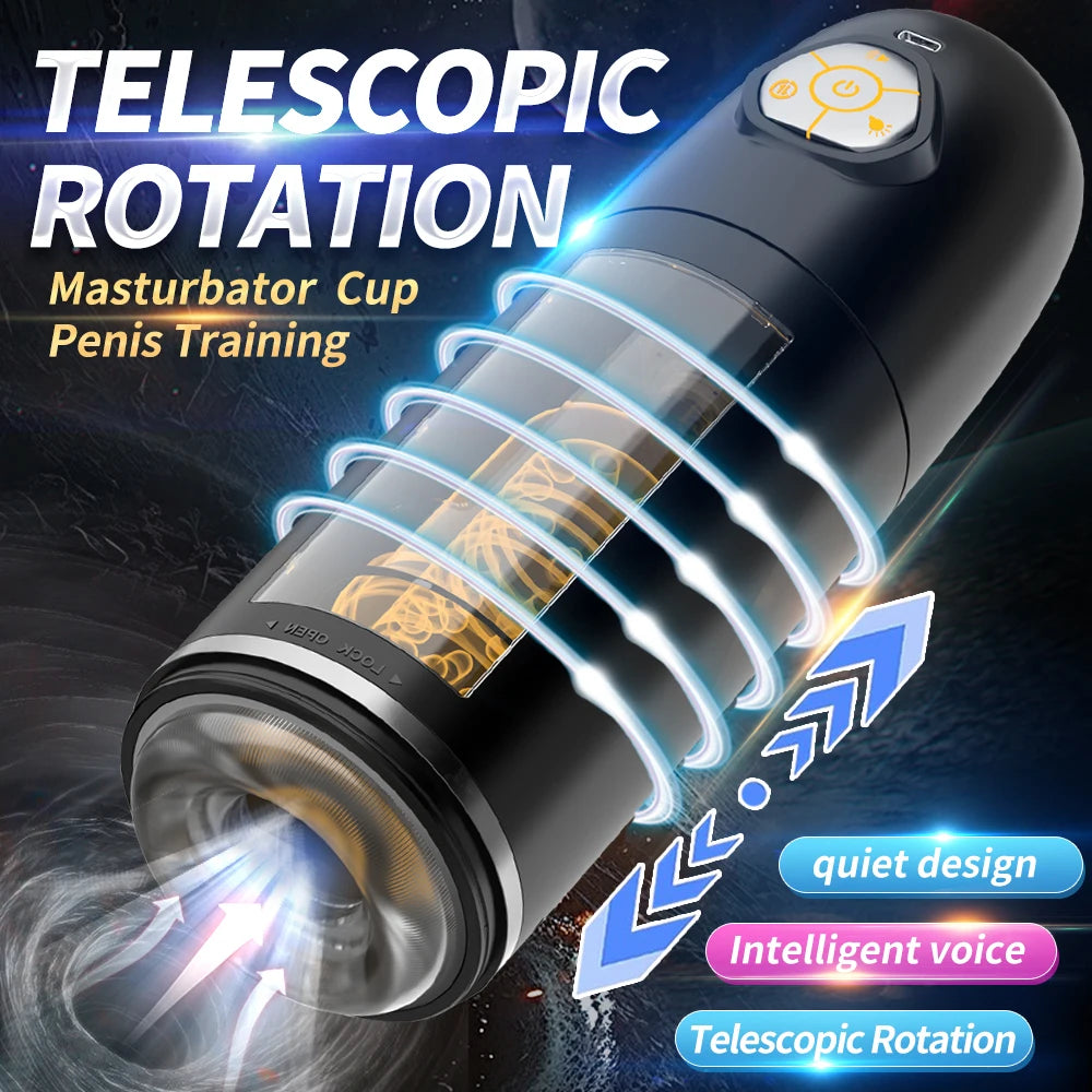 Automatic Male Masturbator Cup Vibration Vibrating Masturbation Machine Vagina Pusssy Blowjob Toys for Man Adults 18