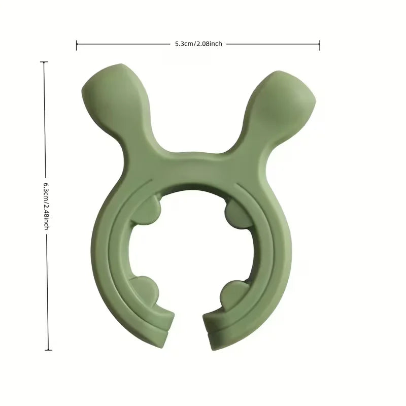 Deer Ear Pot Rack - Heat-Resistant Silicone Kitchen Utensil Holder with Non-Slip Handle, Durable Suitable for Large/Small Pots
