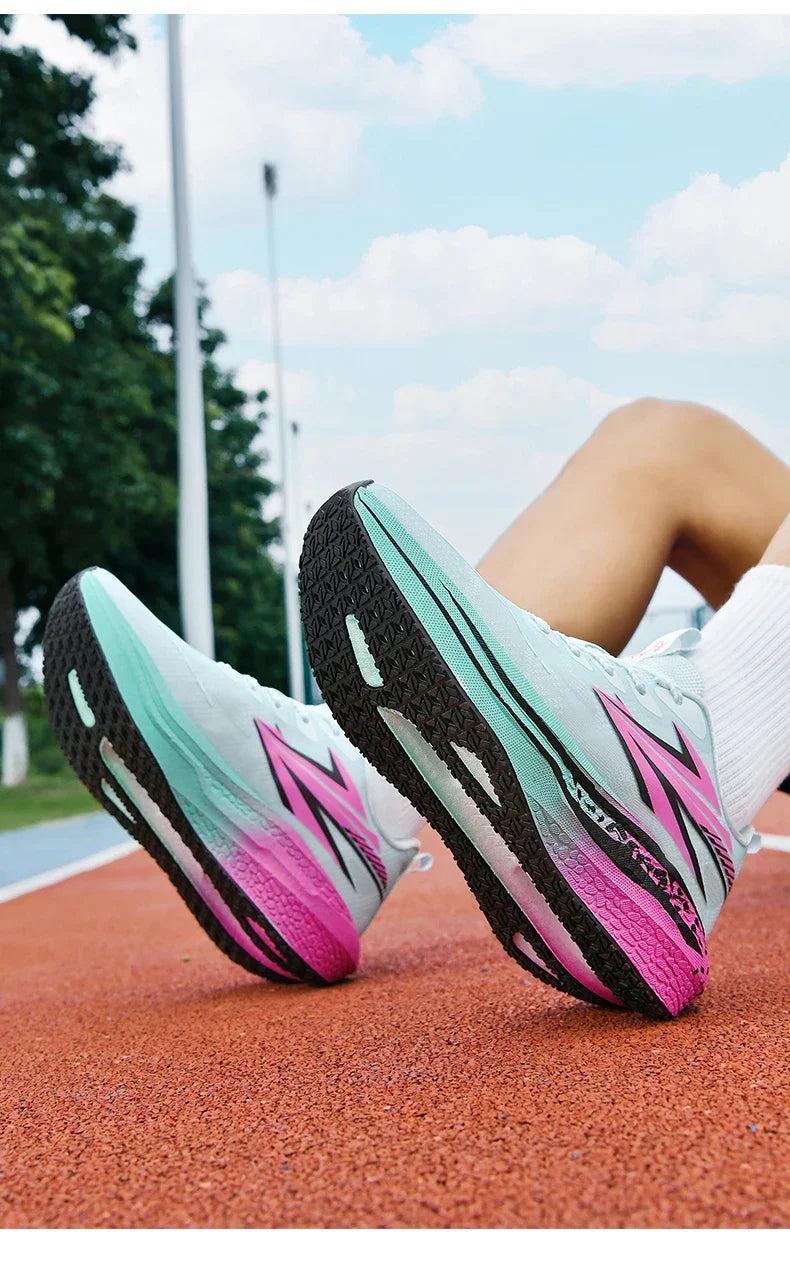 Men's Running Shoes Jogging Cushioning Mesh Outdoor Couple Trainer Race Breathable Sneakers Non-Slip Carbon Board Off-road Shoes