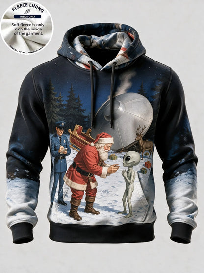 Christmas Reindeer Fleece Hoodie