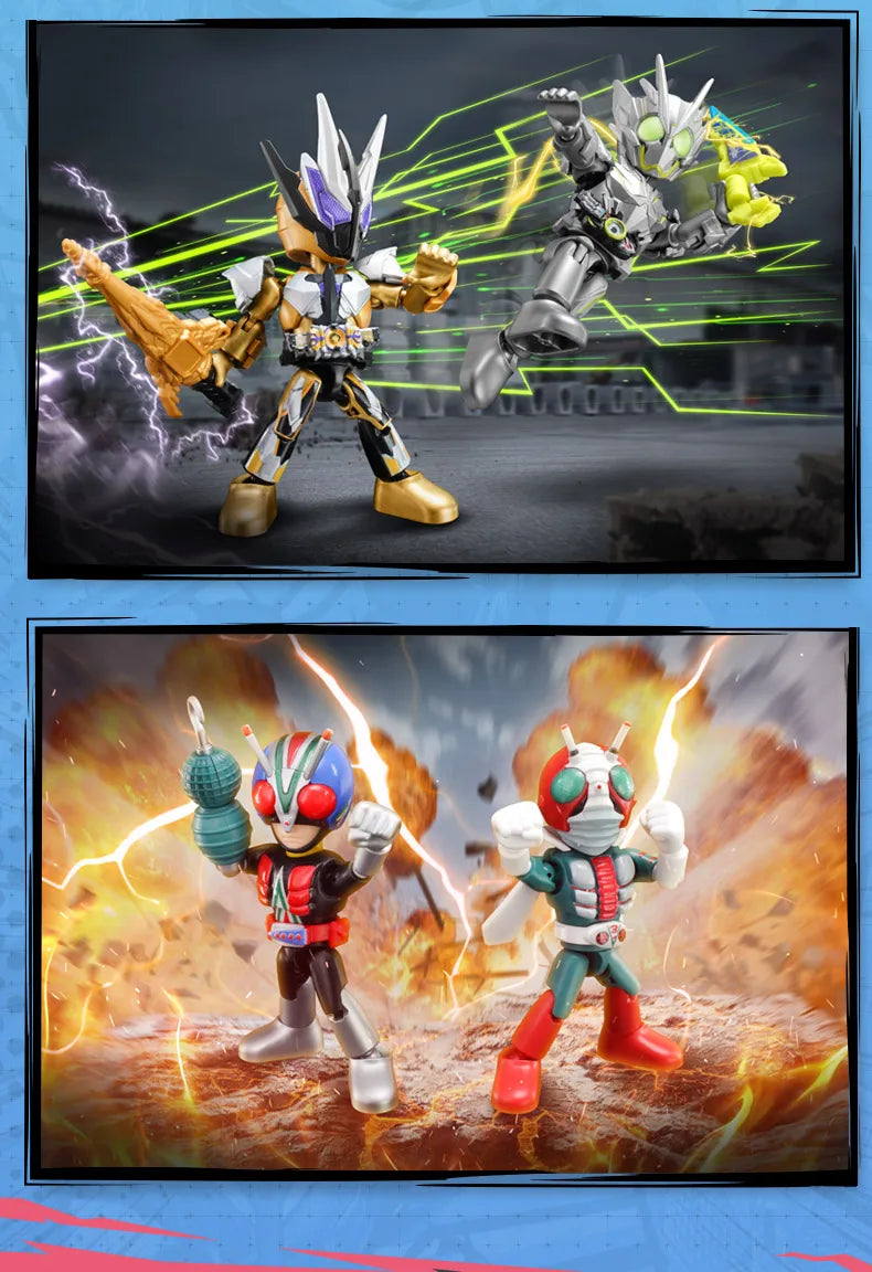 BLOKEES Kamen Rider Building Blocks Kabuto Geats Kaixa Delta Masked Rider Action Figure Assembled Toys