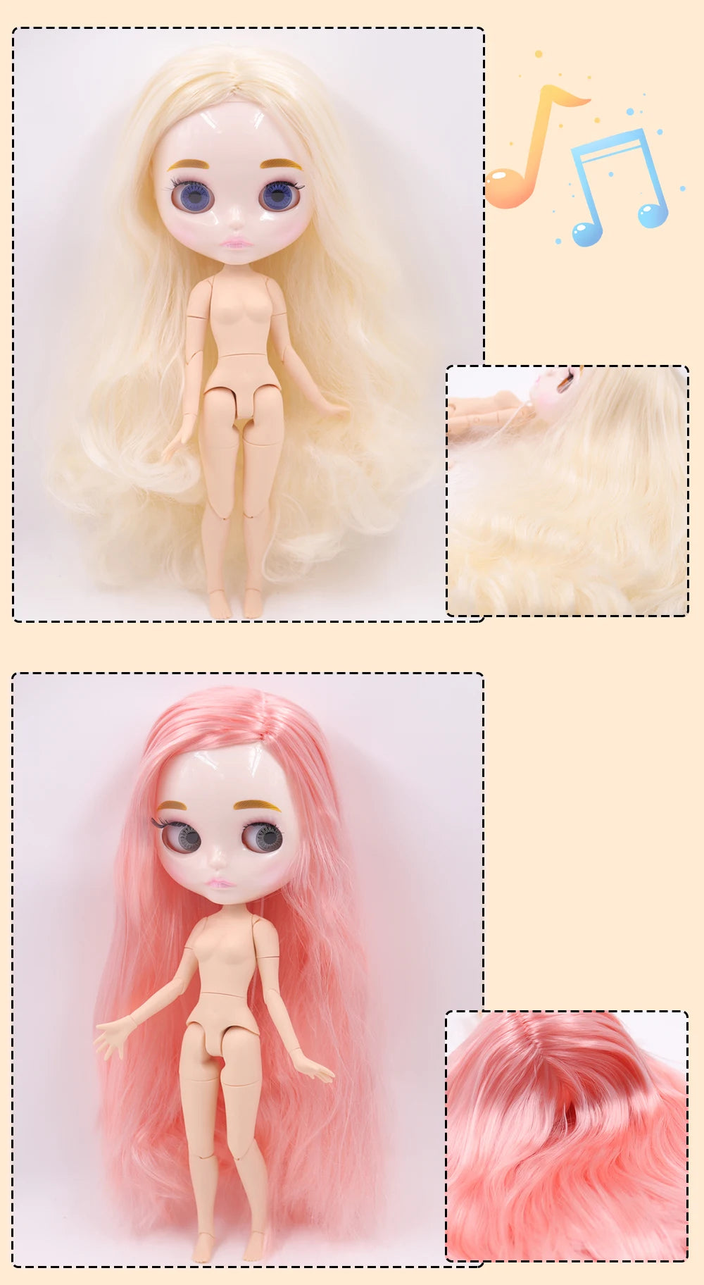 ICY DBS Blyth Doll Carved Lips Face White Skin Joint Body 1/6 BJD Special Price OB24 Toy Gift