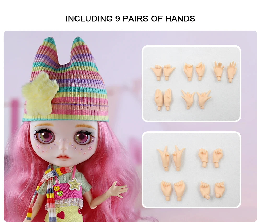 ICY DBS Blyth 1/6 doll hand-painted set dopamine girl double eyelid long eyelashes sleeping eyes doll set SD