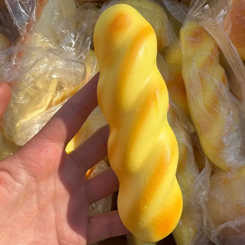Wet Soft Twisted Dough Sensory Fidgets Toys Squishy Simulated Bread Squeeze Toy for Adults Hand Exercise Squeeze Gifts