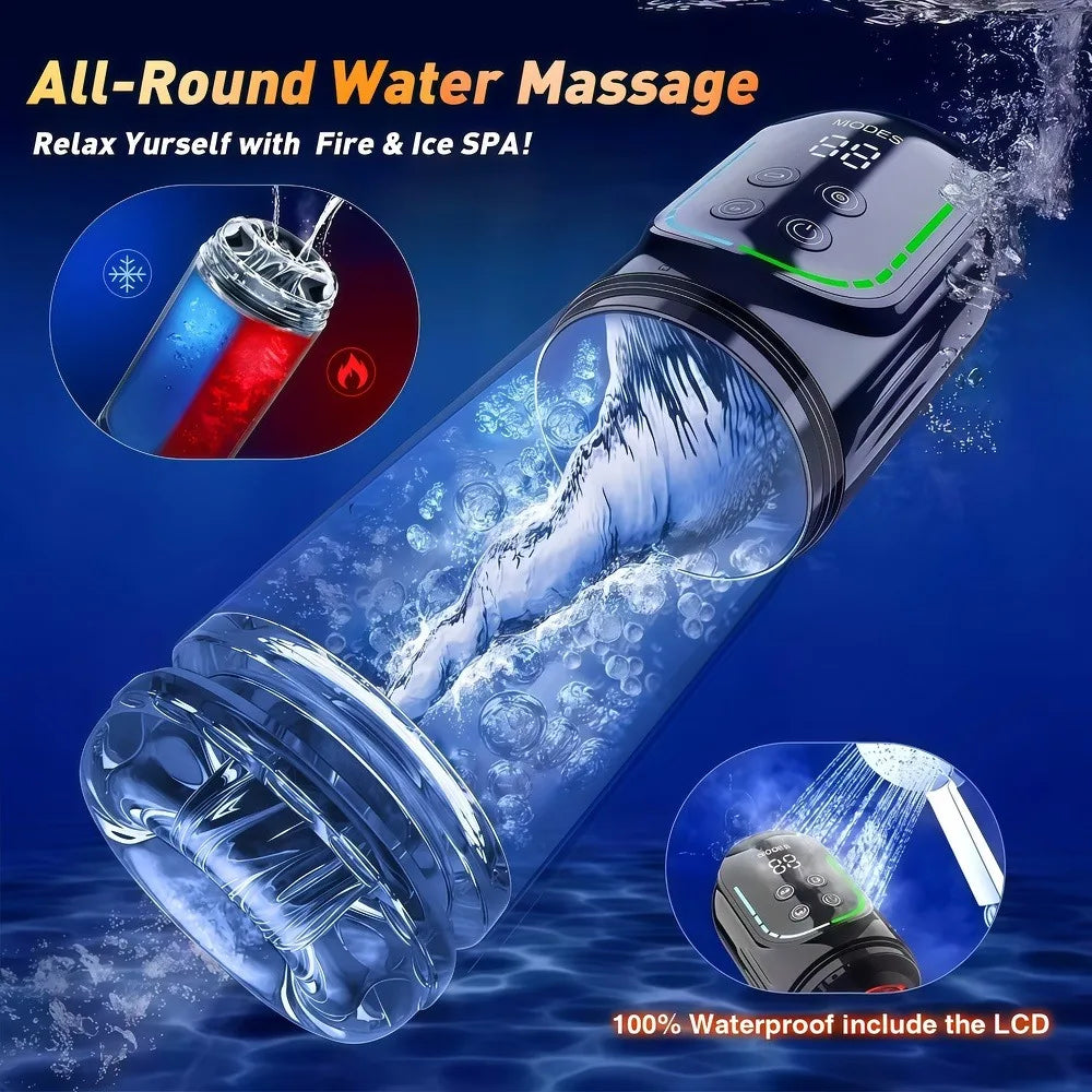 Telescopic Rotation Masturbator Cup Vagina Masturbation Blowjob Adults Sex Toys for Men Male Piston Automatic Mastubator