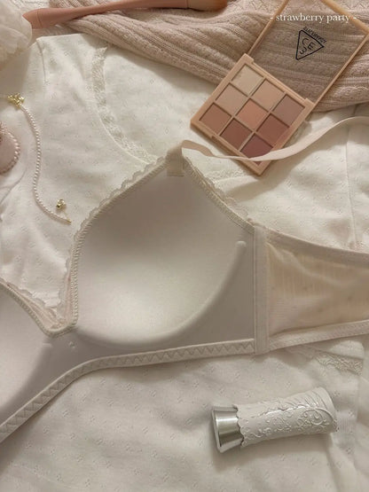 Women's Floral Lace Wireless Bra Set