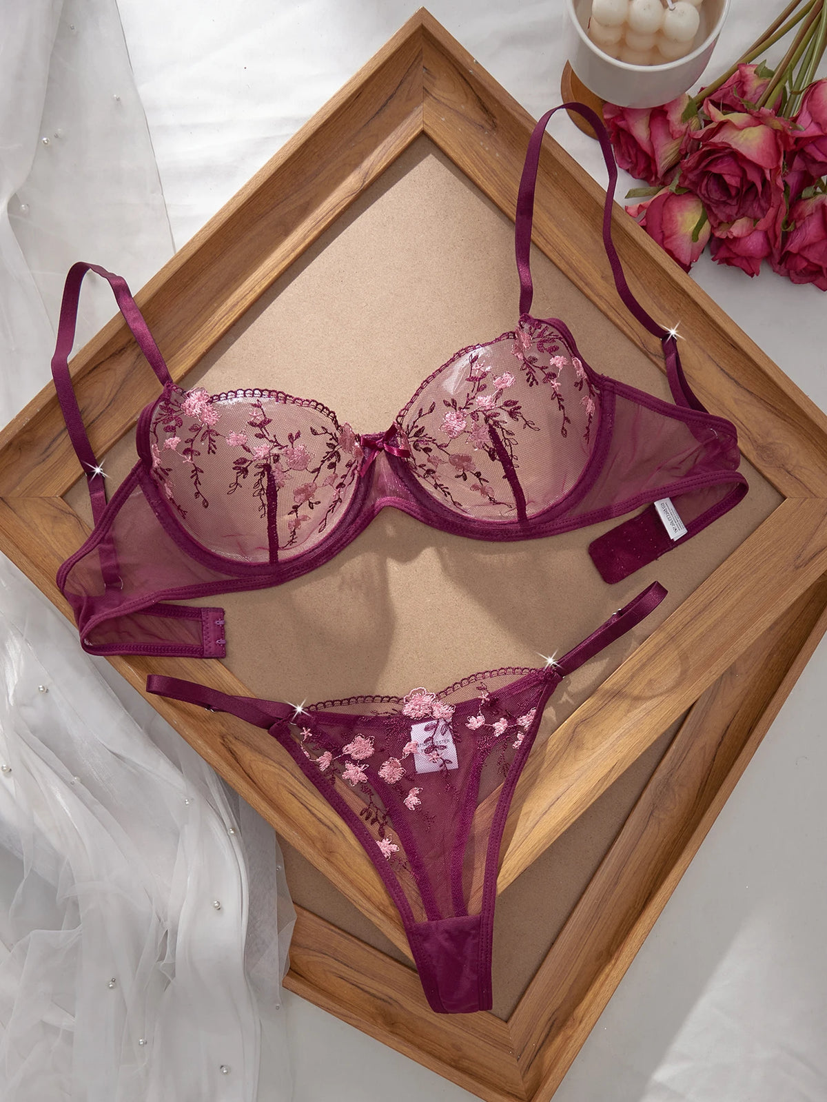 Women's Floral Print Bra & Panty Set