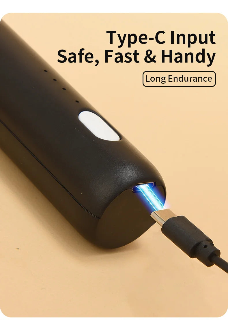 2 In 1 Electric Coffee Frother + Egg Beater Wireless Type-C Charging 3 Speeds Small Handheld Foam Maker Milk Whisk Cooking Tools