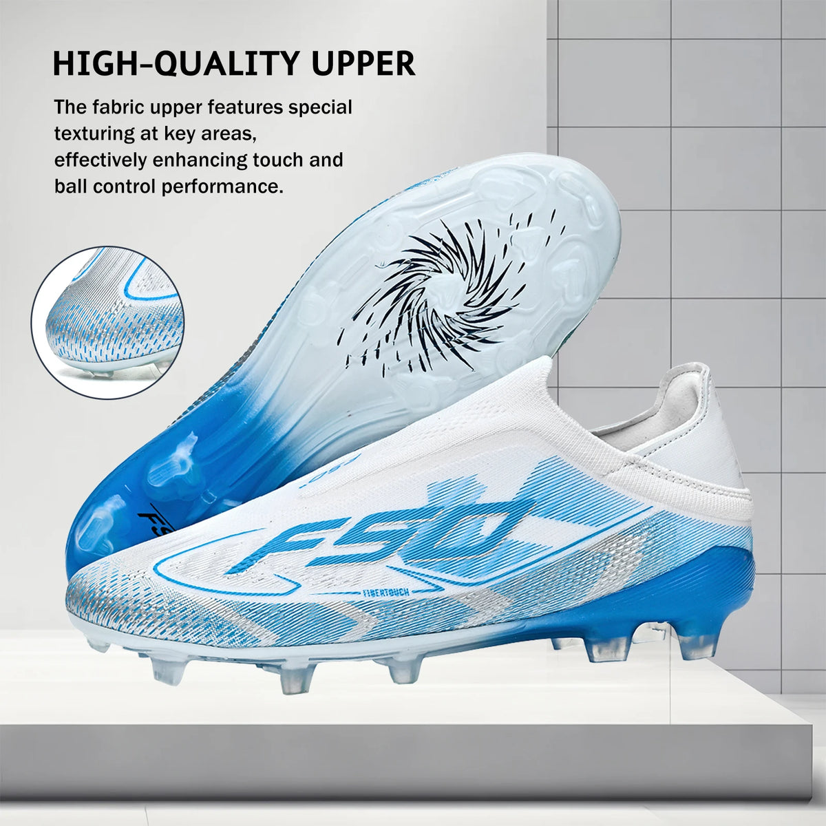 Ultra Light AG FG Football Shoes Sweat-proof PU Fabric Wear-resistant TPU Sole Snug Fit Unisex Natural Grass Practice Sneakers