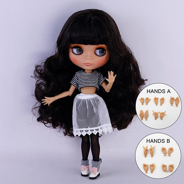 ICY DBS Blyth Doll BJD Joint Body tan Skin Matte Face New face Set Doll 1/6 30cm Gift Anime SD