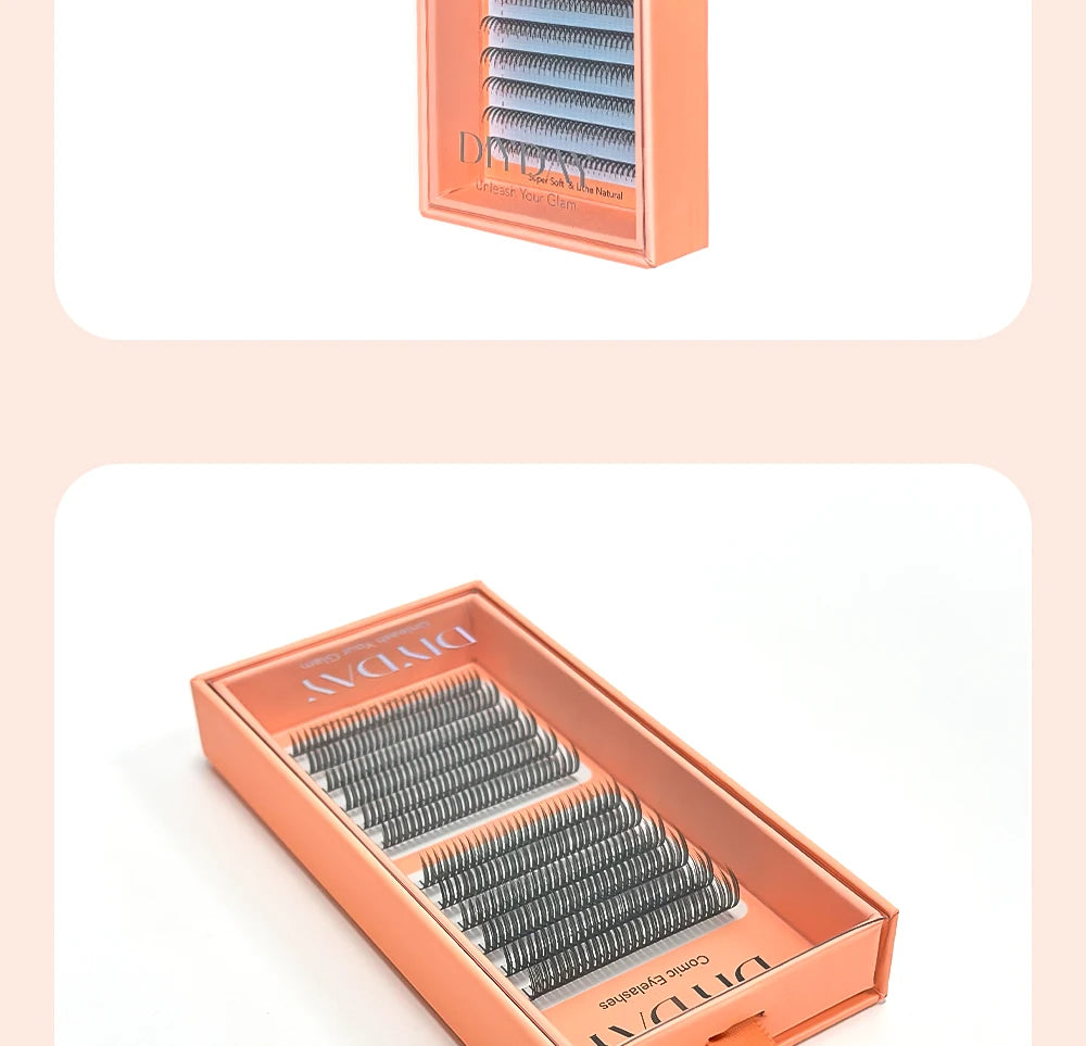 DIYDAY Narrow Anime Spire Lashes Premade Fans for Eyelash Extension Comic Spike False Mink Lashes Daily Natural Makeup Tool