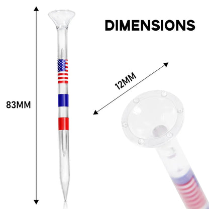 50pcs Golf Tees 83mm Transparent Golf Balls Accessories TE025-A