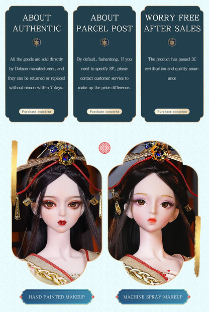 DBS BJD Fantasy Fairy 1/3 Doll Mechanical Body Joints With Makeup Hair Eyes Clothes 62CM Customized Gift SD