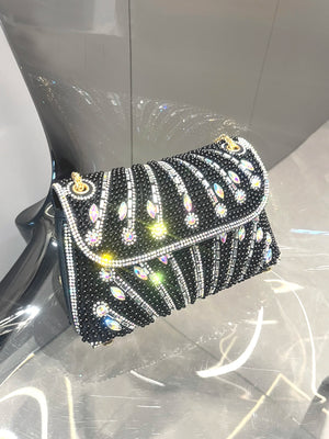 Women's Crystal Rhinestone Metallic Clutch Bag – Evening & Party, 3 Colors - TRYSHOPPY