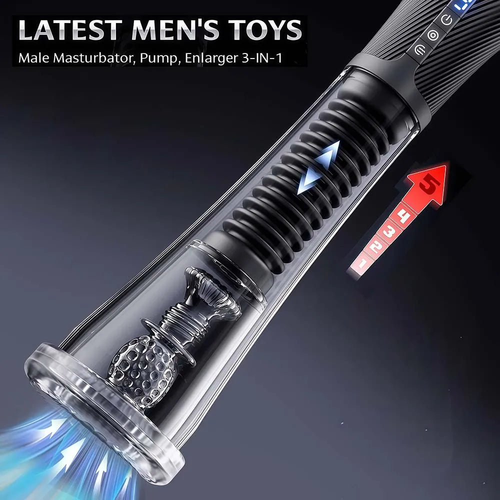APP Control Electric Penis Pump for Men IPX7 Waterproof Male Masturbator Automatic Control Vacuum Suction Massager Adult Sex Toy
