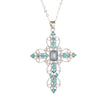 Gothic Big Zircon Cross Necklace Unisex Y2K Irregular Goth Large Cross Pendant Necklaces  for Men Women Couple Necklace Jewelry
