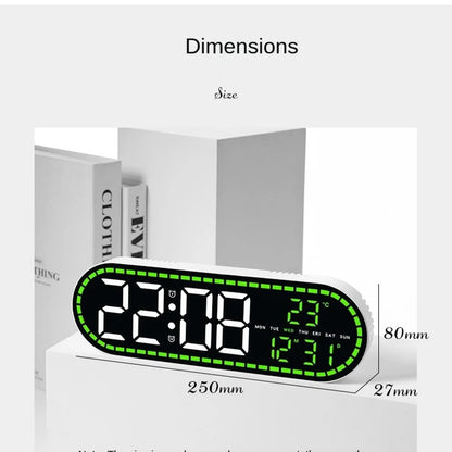 Large Digital Wall Clock Temperature and Date Week Display Electronic LED Table Alarm Clocks Brightness Adjustable 12/24H Format