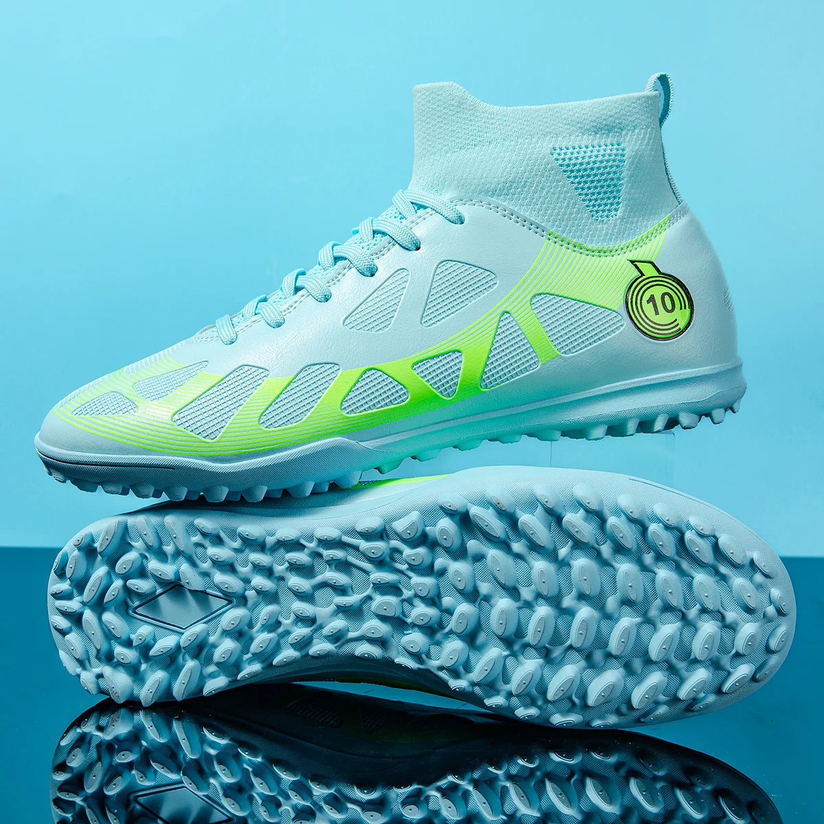 Professional Sports Football Shoes TF Broken Nail Teenagers Durable Wear Resisting Training Shoes Adult High-Tops Soccer Shoes