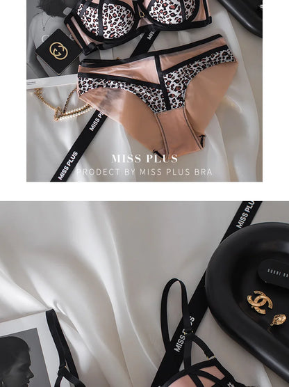 Women's Leopard Print Bra Set