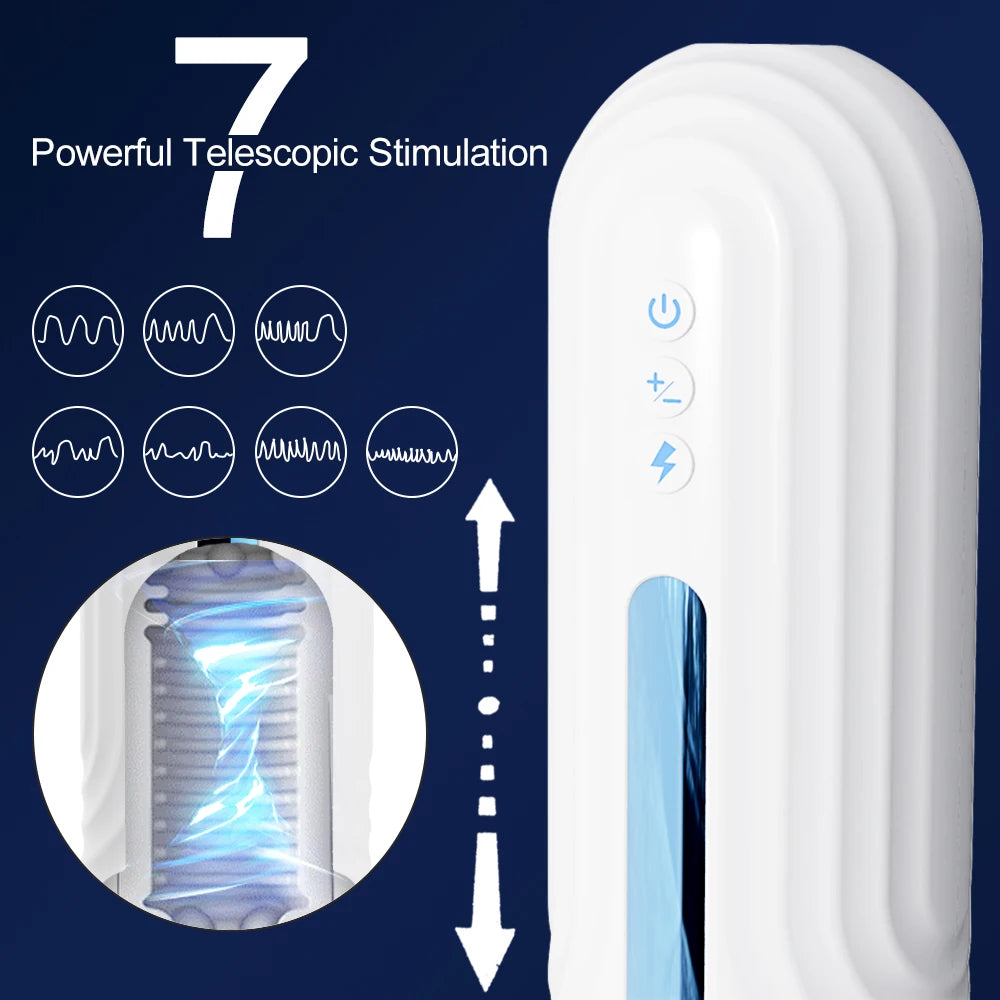 Male Masterbator Men Sex Toys Automatic Pocket Pussy Thrusting & Rotating Adult Toy Hands Free Pocket Pussy Stroker Sex Machine