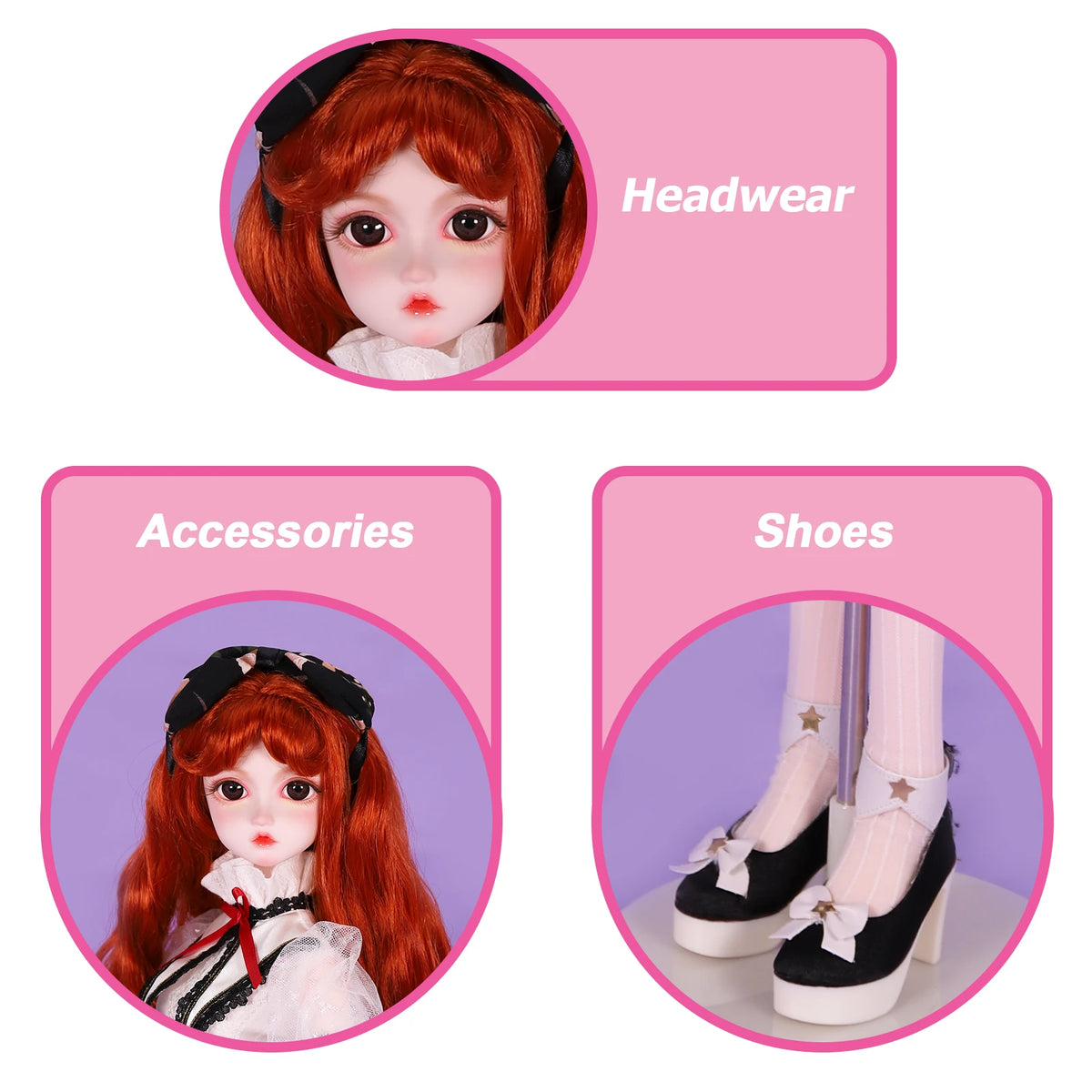 Special Price DBS 1/3 BJD Doll 62cm Height Mechanical Joint Body With Full Makeup Hair Eyes Clothes Toy Gift