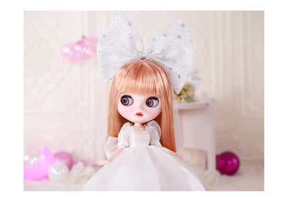 ICY DBS Blyth doll 1/6 bjd bow hair clip dress wedding dress set girls toys sd