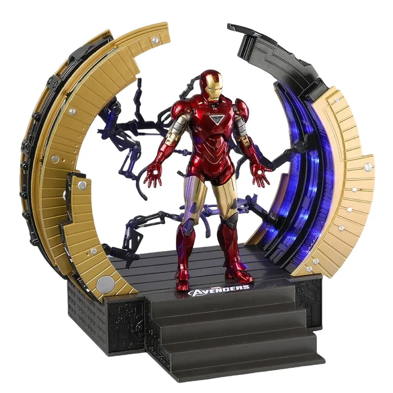 ZD Toys Avengers Iron Man Action Figure MK6 Suit-up Gantry Suit Up Gantry With MK4 Tony Stark Legends Collection Toy Gift