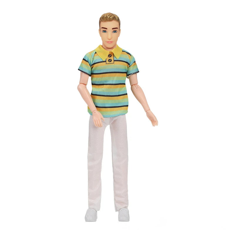30cm Fashion Ken Doll Full Set 1/6 Multi Jonts Movable Boyfriend with Clothes Suit Children Dress Up Toys