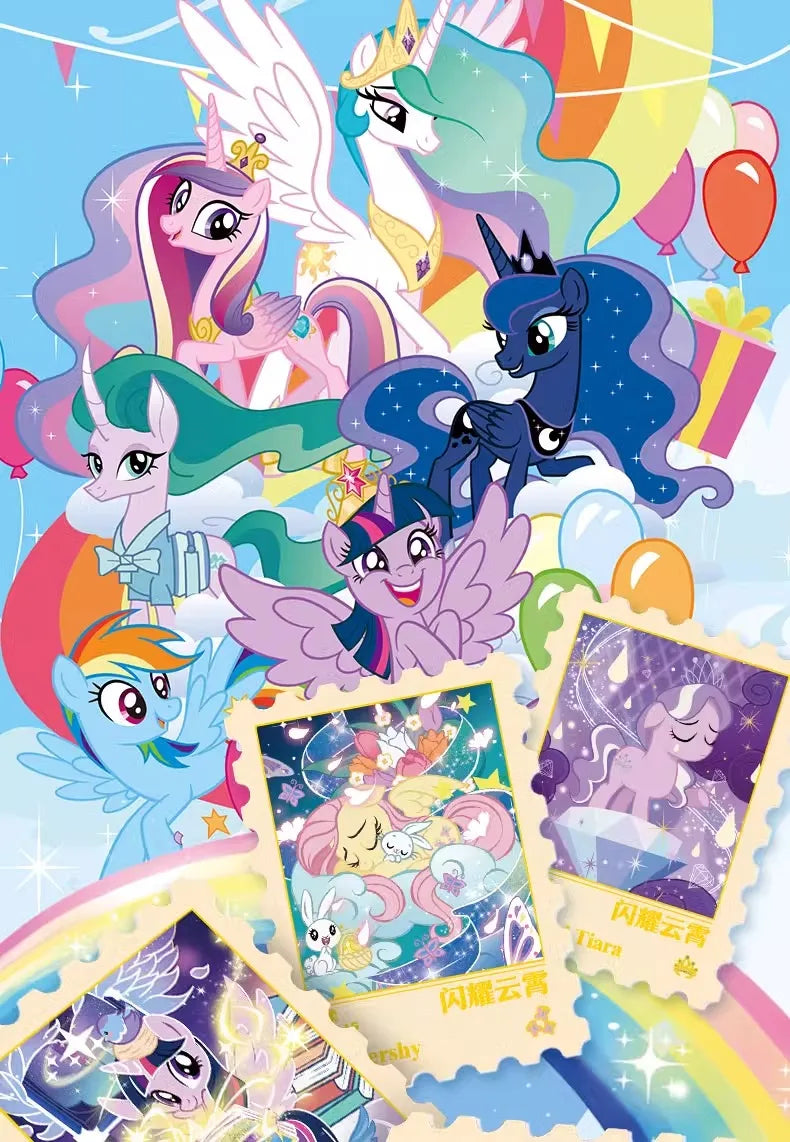 My Little Pony Blind Box Magic Rubber Doll Cartoon Creative Eraser Sparkling Space Princess Doll Girl Play House Toy Gifts