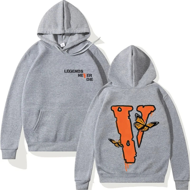 Men's V-Print Casual Hoodie