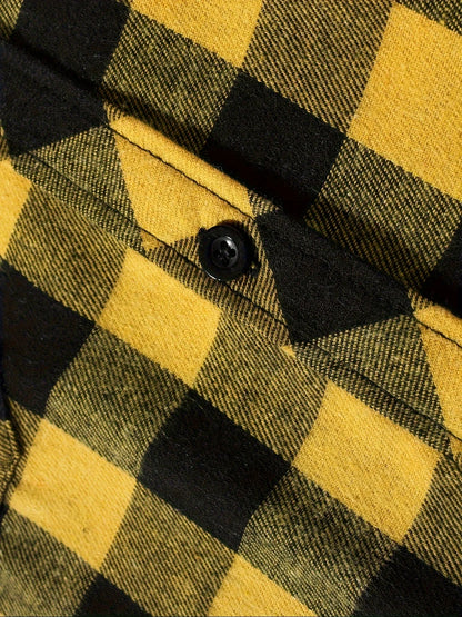 Men's Plaid Hooded Casual Shirt