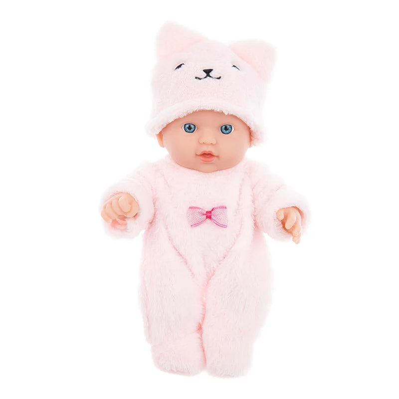 20cm/8-inch simulated silicone doll, including doll ，clothes and hats, the best children's holiday gift