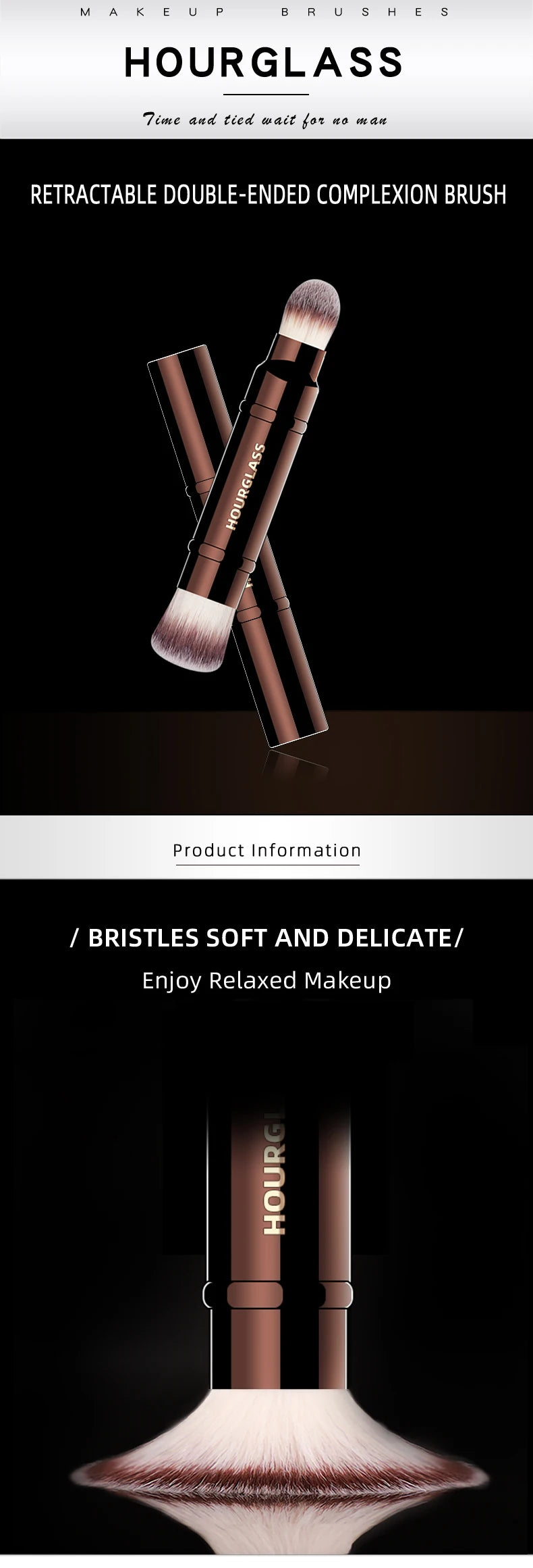 Retractable Double-Ended Complexion Brush