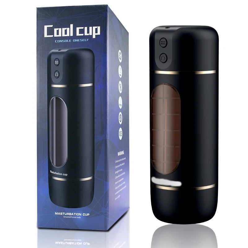 Automatic Male Masturbator Cup Vibration Vibrating Masturbation Machine Vagina Pusssy Blowjob Toys for Man Adults 18
