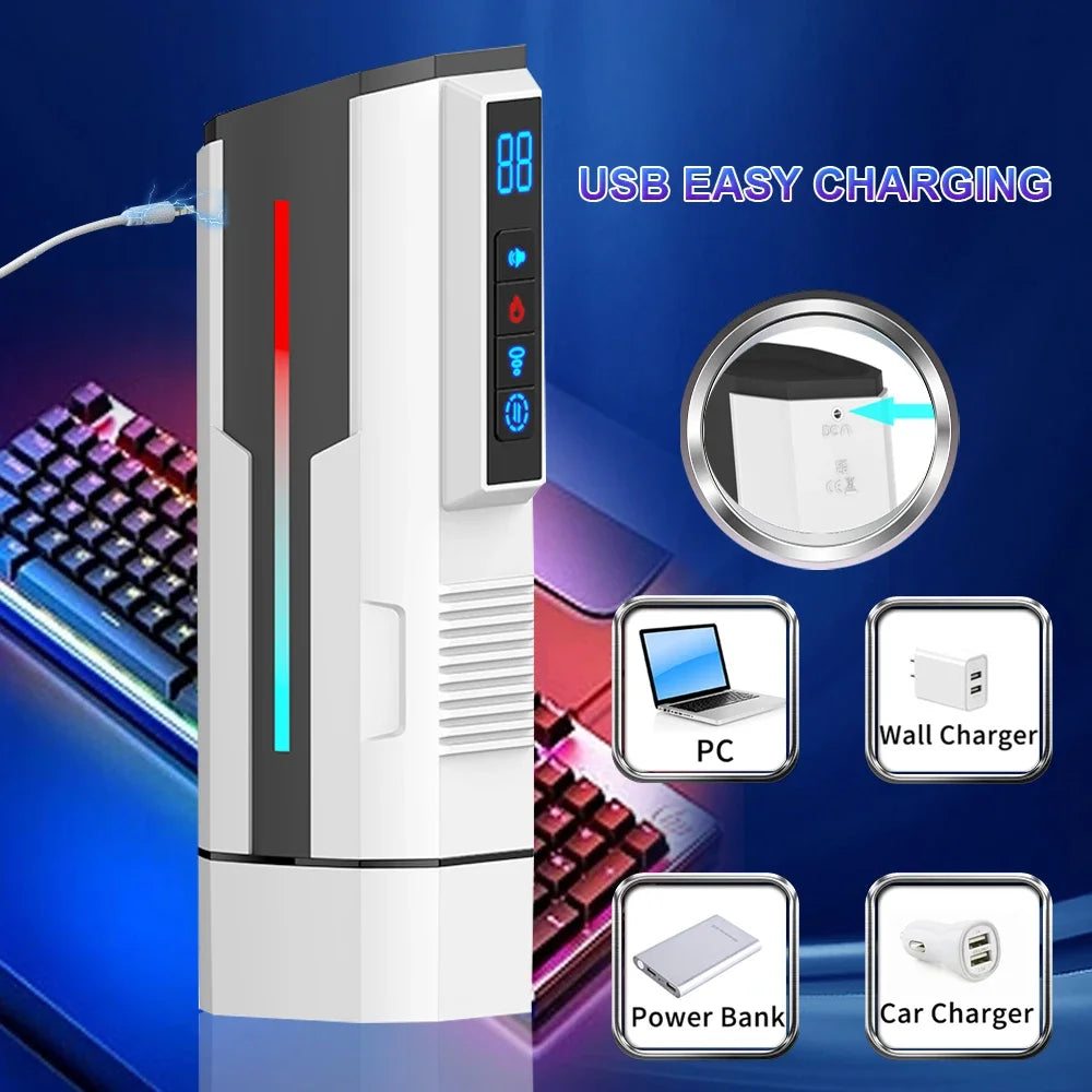 Automatic Telescopic Penis Train for Men Male Masturbator Cup Sex Machine Sucking Vibrating Heating Vagina Adult Sex Toy